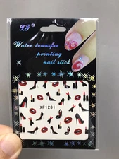 1Sheet/Lot Popular Exquisite Water Transfer DIY Nail Sticker XF1231