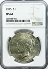 *1935 PEACE DOLLAR* *NGC MS61* NR #G4380