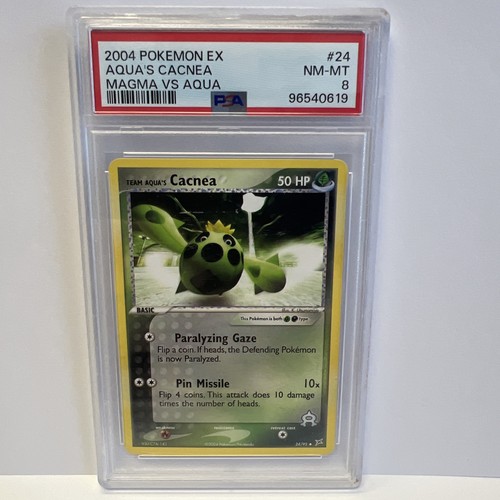 Team Aqua's Cacnea graded PSA 8 for sale on eBay