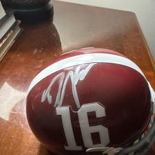 Alabama Crimson Tide Schutt Mini Helmet Signed Autographed Daron Payne #94
