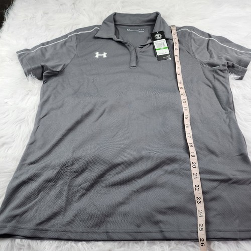 Under Armour Women's Large Grey Tech Polo New With Tags - Picture 9 of 10