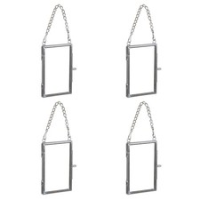 4PCS Glass Frame for Pressed Flowers, 2x3 Inch Mini Brass Hanging Photo Frame...