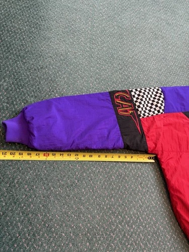 Vintage 90s Arctic Cat Race Cat Pullover Jacket XXL Checkered Snowmobile USA image 11