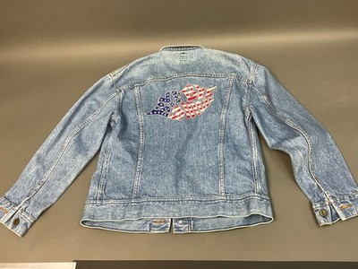 Vtg. Bye Bye Birdie Embroidered Cast  Member LEE RIDERS Jean Jacket  ~M. Cooper