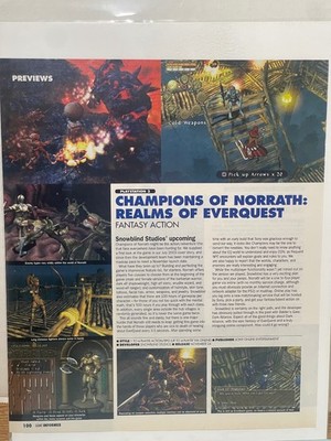 2003 Champions of Norrath Everquest PS2 Game Informer Magazine Page