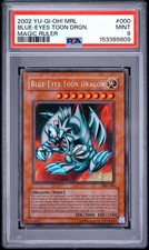 2002 YU-GI-OH MRL-MAGIC RULER 000 BLUE-EYES TOON DRAGON PSA 9