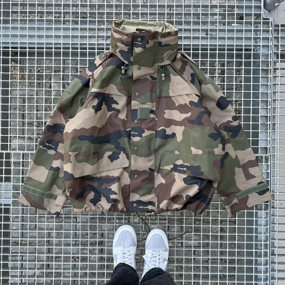 French Army CCE Camouflage Parka Jacket – Military Surplus, Waterproof, Adjustab