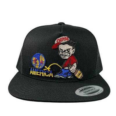 CHIVAS RALLADAS HAT BLACK MESH MEANDO AL AMERICA CHAPO GUZMAN MEXICO JALISCO