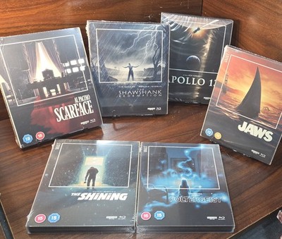 Shining/Poltergeist/Scarface/Apollo 13/Shawshank/Jaws 4K Vault Steelbooks - NEW!