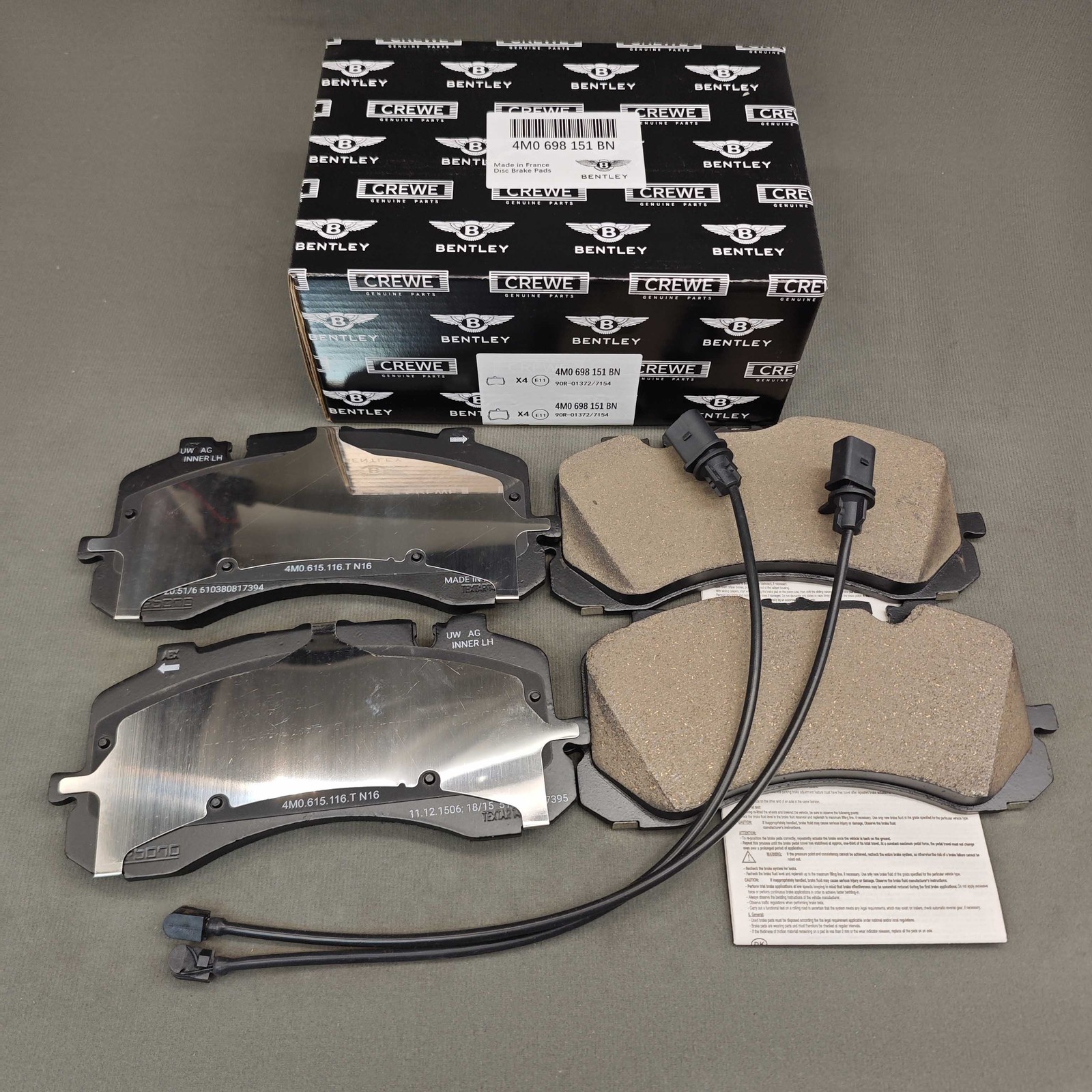Bentley Bentayga 2017-2025 FRONT Brake pad P/N 4M0698151BN