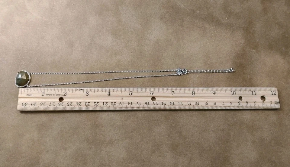 Ágata REPÚBLICA BANANAERA (?) Colgante de cristal pavé de piedra semipreciosa ¡Collar de 16"! Foto 4 de 4