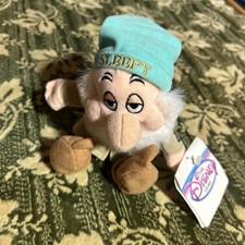 Disney Store Snow White Seven Dwarves Sleepy Dwarf Bean Bag Stuffed Doll 8  