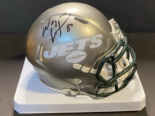 Wayne Chrebet Autographed New York Jets Flash Mini Helmet Schwartz Sports COA