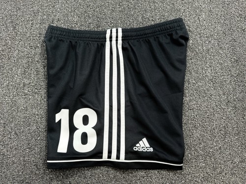 Adidas Climalite Girls Youth Size Small 9-10 Black White Stripes #18 Shorts - Picture 3 of 11