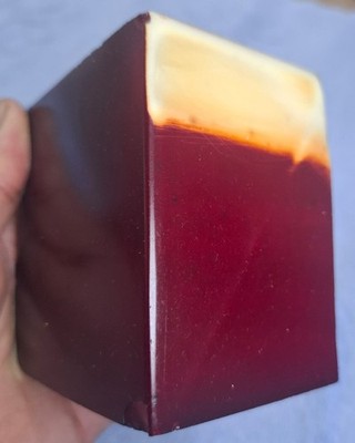bakelite amber unpainted block  601 grams  suitable for rosary making
