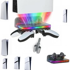 Ps5 wall mount stand with RGB Lights for All PS5 Models, Wall mount Ps5 shelf
