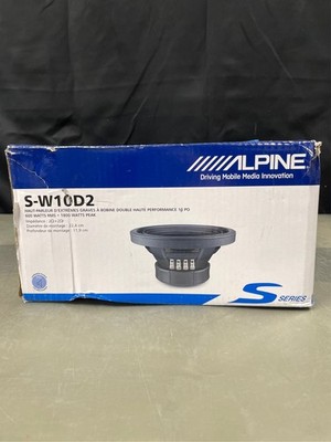 Alpine S-w10d2 S-series 10'' Subwoofer Dual 2-ohm Voice Coils Sw10d4 (each)