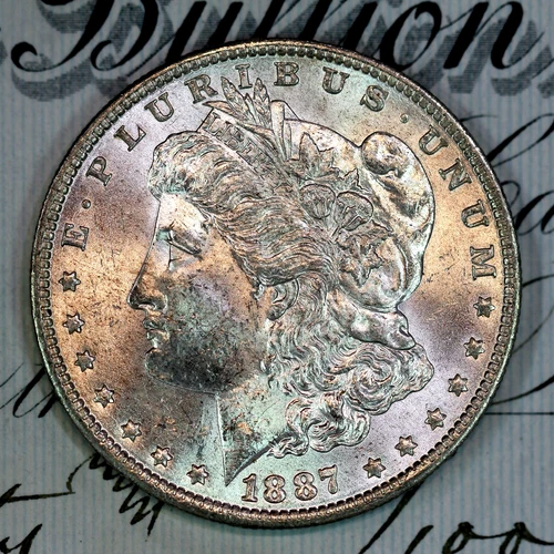 * 1887-O * NEAR+ GEM BU MS MORGAN SILVER DOLLAR * FROM ORIGINAL COLLECTION