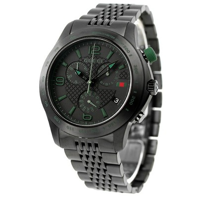 Unbenutzte GUCCI G-Timeless YA126225A Schwarz Chronograph Quarz Herrenuhr in Box
