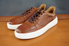 Allen Edmonds Owens Shoes Mens Size 8 US Brown Leather Low Top Casual Sneakers