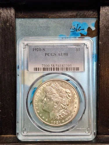 1921-S Morgan Silver Dollar PCGS AU58. Vam 1H
