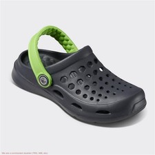 Toddler Boys Harper Slip-On Clogs - Charcoal/Lime 8-9T SEE DEAL