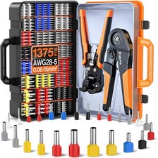 Preciva Ferrule Crimping Tool Kit AWG 28-5 w Stripper