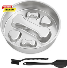 Slow Feeder Dog Bowls, Stainless Steel Slow Feed Bowl for Dogs and Cats,Function