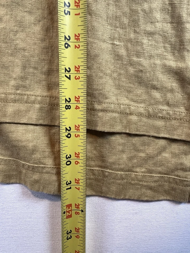 Camiseta túnica David Dart para mujer 100 % lino de colección con botones manga larga talla XL EE. UU. Foto 3 de 4