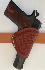 RH 1911 Leather Crazy Stamp Drop-In Holster Handmade in Montana