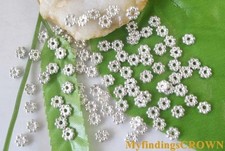 700PCS Silver plated daisy spacer beads 5mm W301