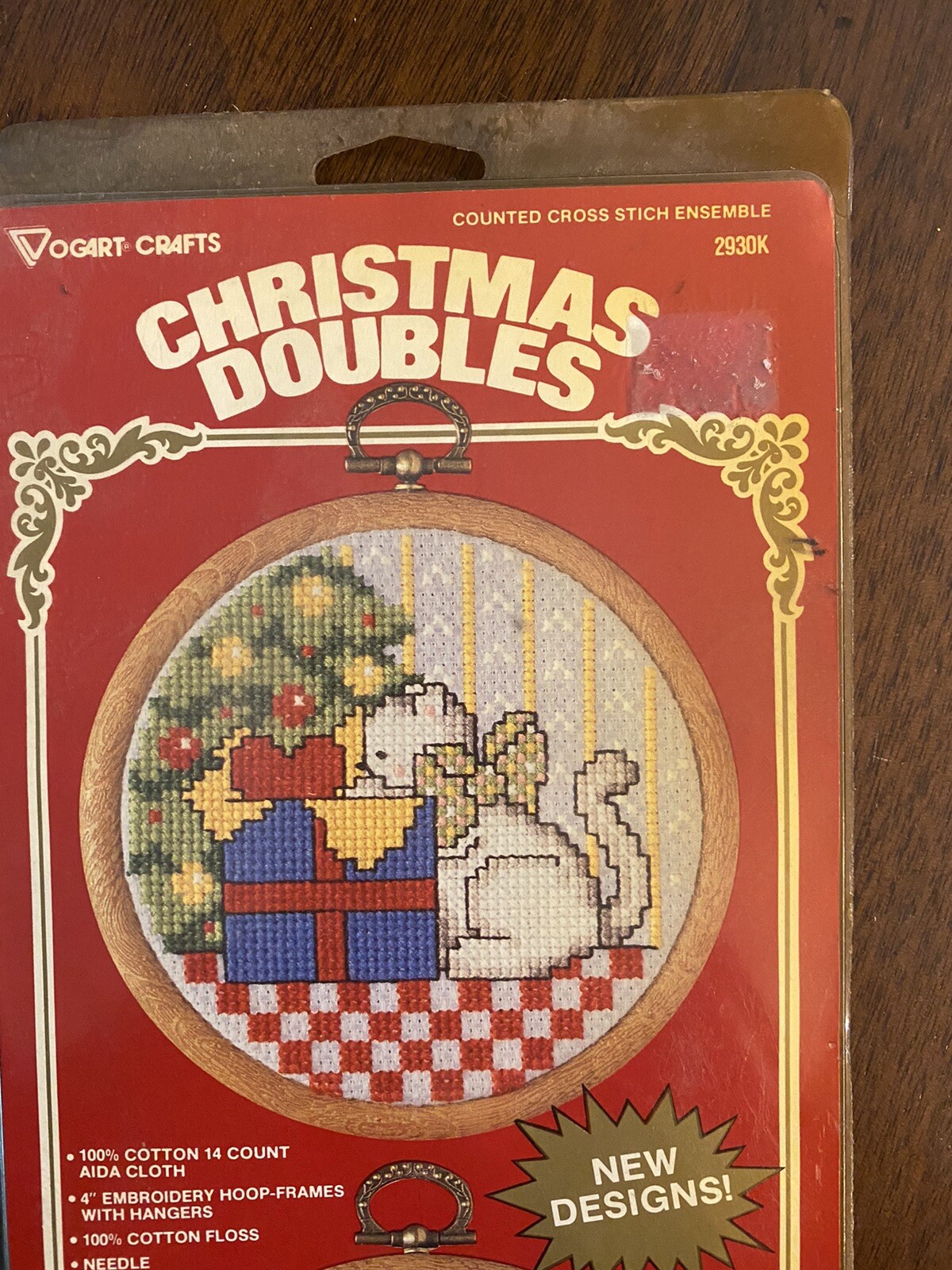 VOGART CRAFTS Counted Cross Stitch Kit CHRISTMAS DOUBLES Cats Kittens