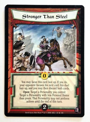 Stronger Than Steel L5R Legend of the Five Rings CCG Rise of the Shogun RotS