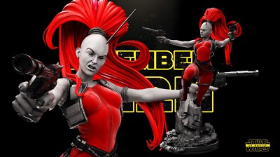 AURRA SING Statue Star Wars Clone Wars Bounty Hunters Resin Model
