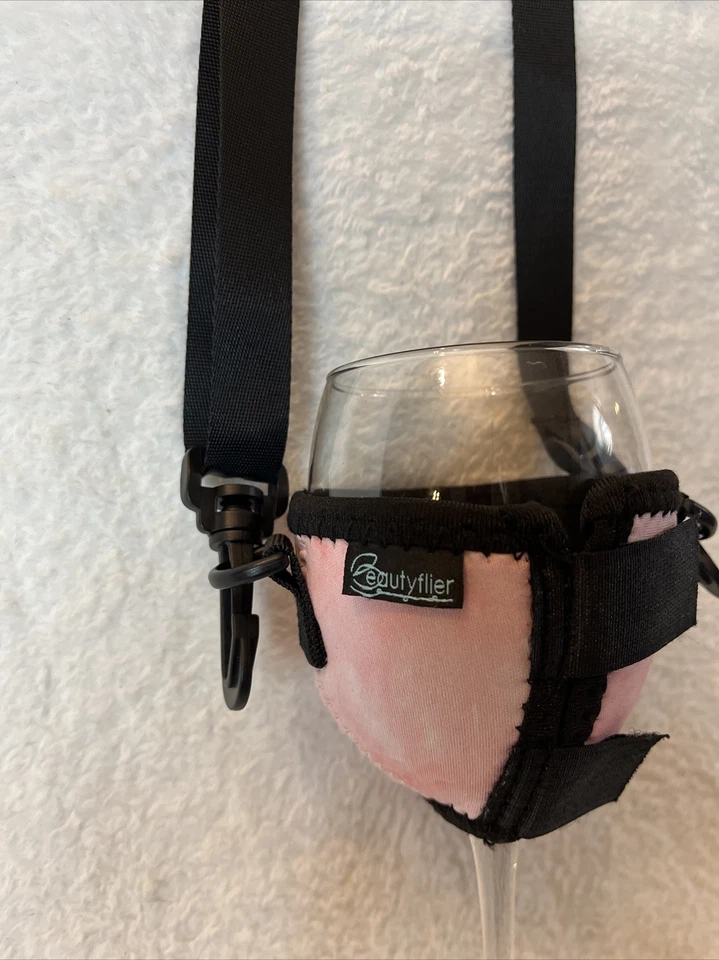 Collar de yugo con soporte para copa de vino con correa de soporte ajustable por volante de belleza Foto 3 de 4