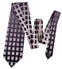 Men's 100 Silk Necktie Italian Handmade Tie Lavender Purple Gradient Geometric