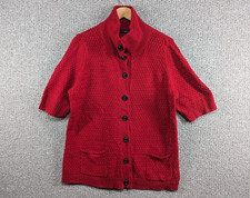 CHAPS Ralph Lauren Woman's Red Chunky Cable Knit Sweater Jumper Plus XXL 1X