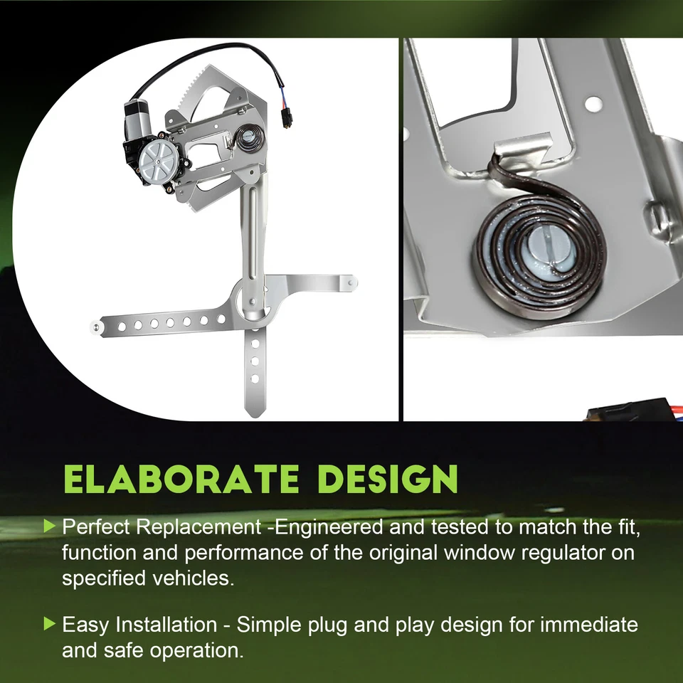 Power Window Regulator For Chevrolet GMC C1500 K1500 Front Driver with Motor - Image 4 of 4