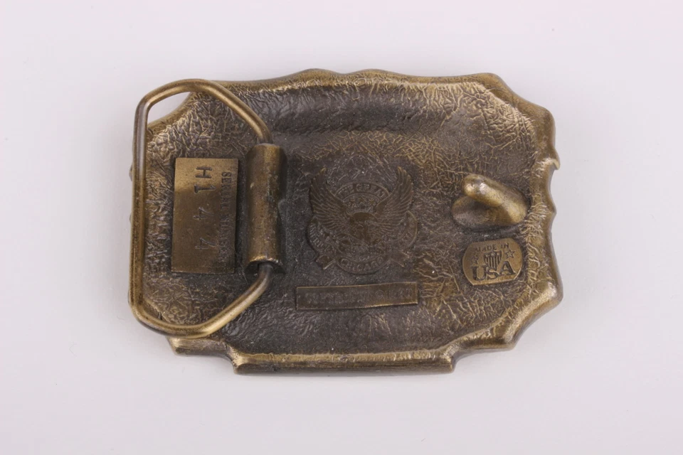 BRASS 1980 GREAT AMERICAN BUCKLE CO CHICAGO " ROCKIES COLORADO" BELT BUCKLE 0602 - Image 2 of 2
