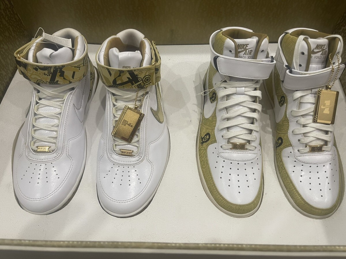 Vintage Nike Air Force 1 -2007 All Star Force Pack White/ Gold 
