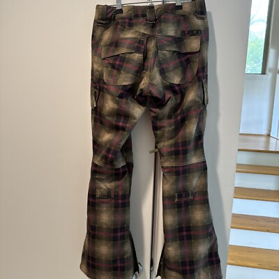 バートン ビブパン レーディース M 値下げ⭕️ Burton Ski Pants Dryride Womens Xs Plaid Olive Red | eBay