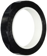 TapeCase Metalized Polyester Film Tape 3/8" x 72yds Black 1 Roll