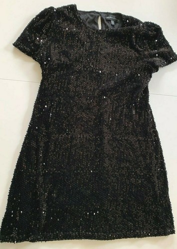 BLACK SEQUIN DRESS - SIZE M - SHORT 