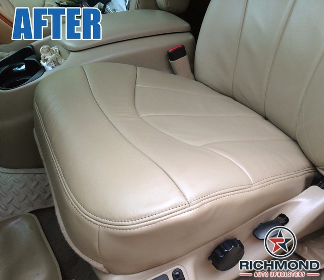 2002 Ford F150 Lariat Passenger Side Bottom Replacement Leather Seat