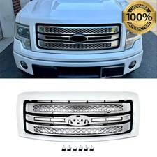 For Ford F-150 F150 Platinum 2009-2013 2014 Oxford White Front Bumper Grille New