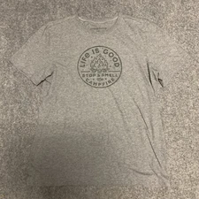 Life is Good Stop and Smell the Camp Fire t-shirt size Mens Medium