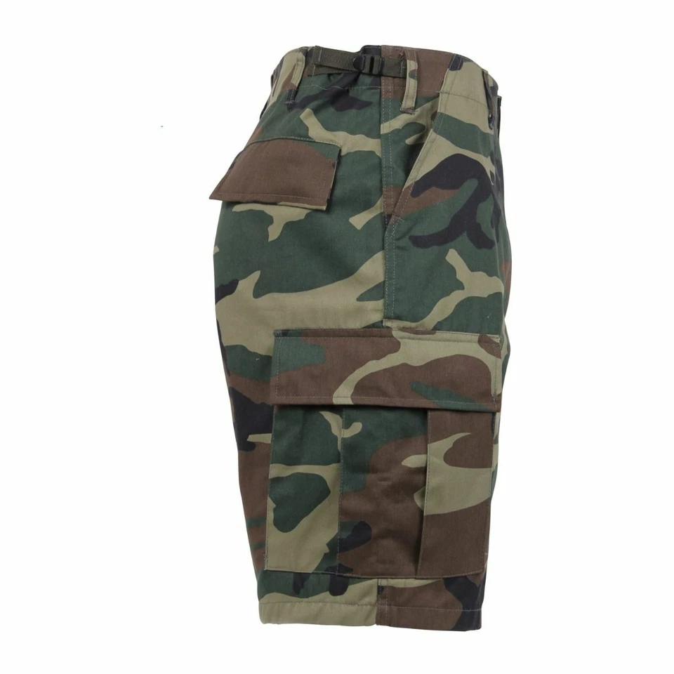 Tactical BDU Shorts Woodland Desert Camo Cargo Shorts Army Fatigues S - 6XL - Image 3 of 4