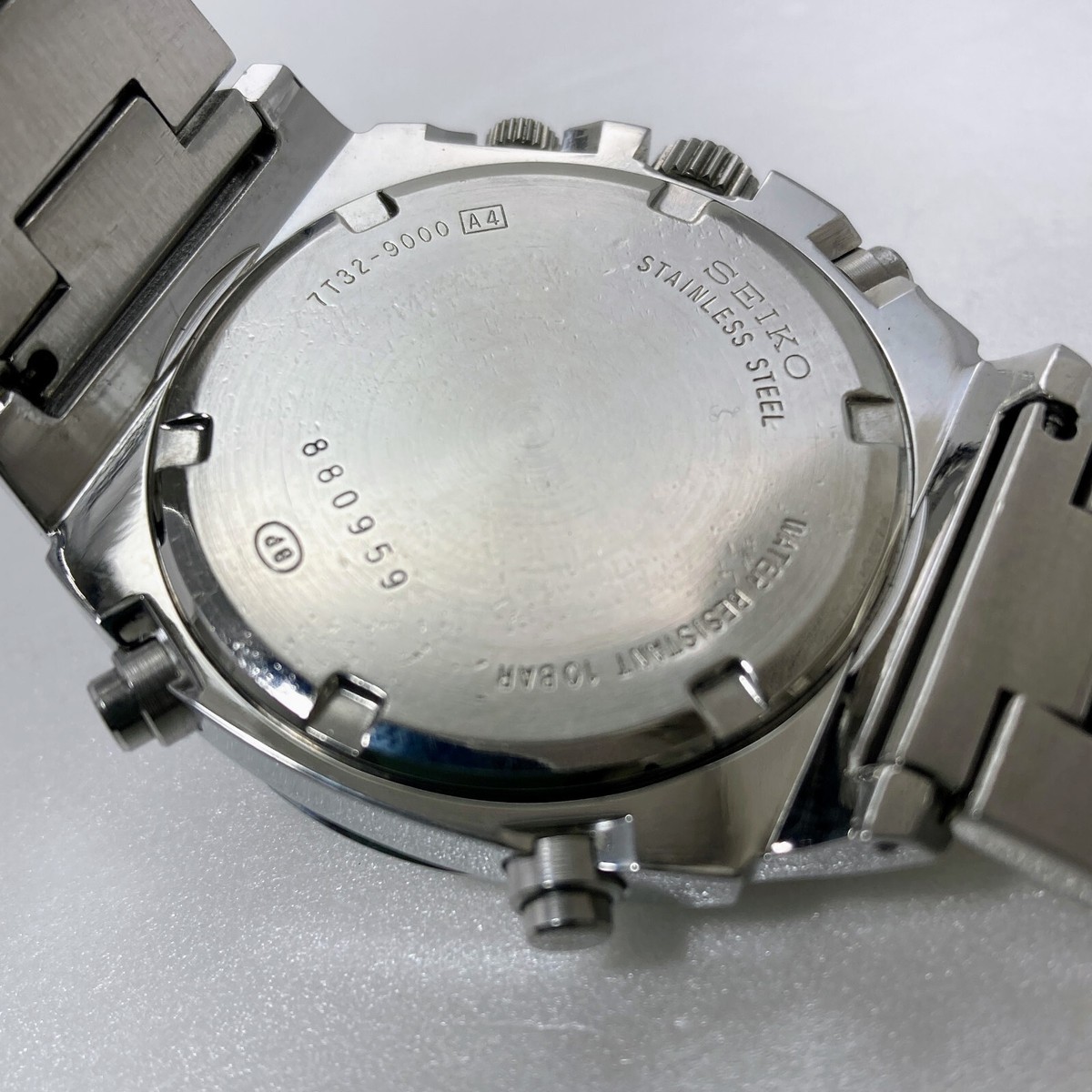 Seiko DEFECT Chronograph SUS Telemeter 7T32-9000 Blue dial Mens