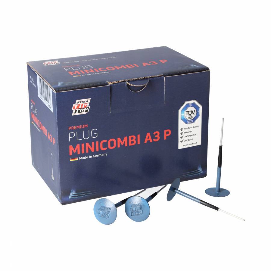 Minicombi mèche A3 pour atelier mécanique, boîte 50 chevilles pneu 23mm