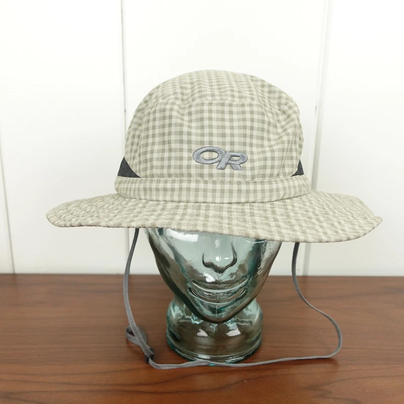 outdoor-research bugout brim checkered insect shield 50 spf sun hat 